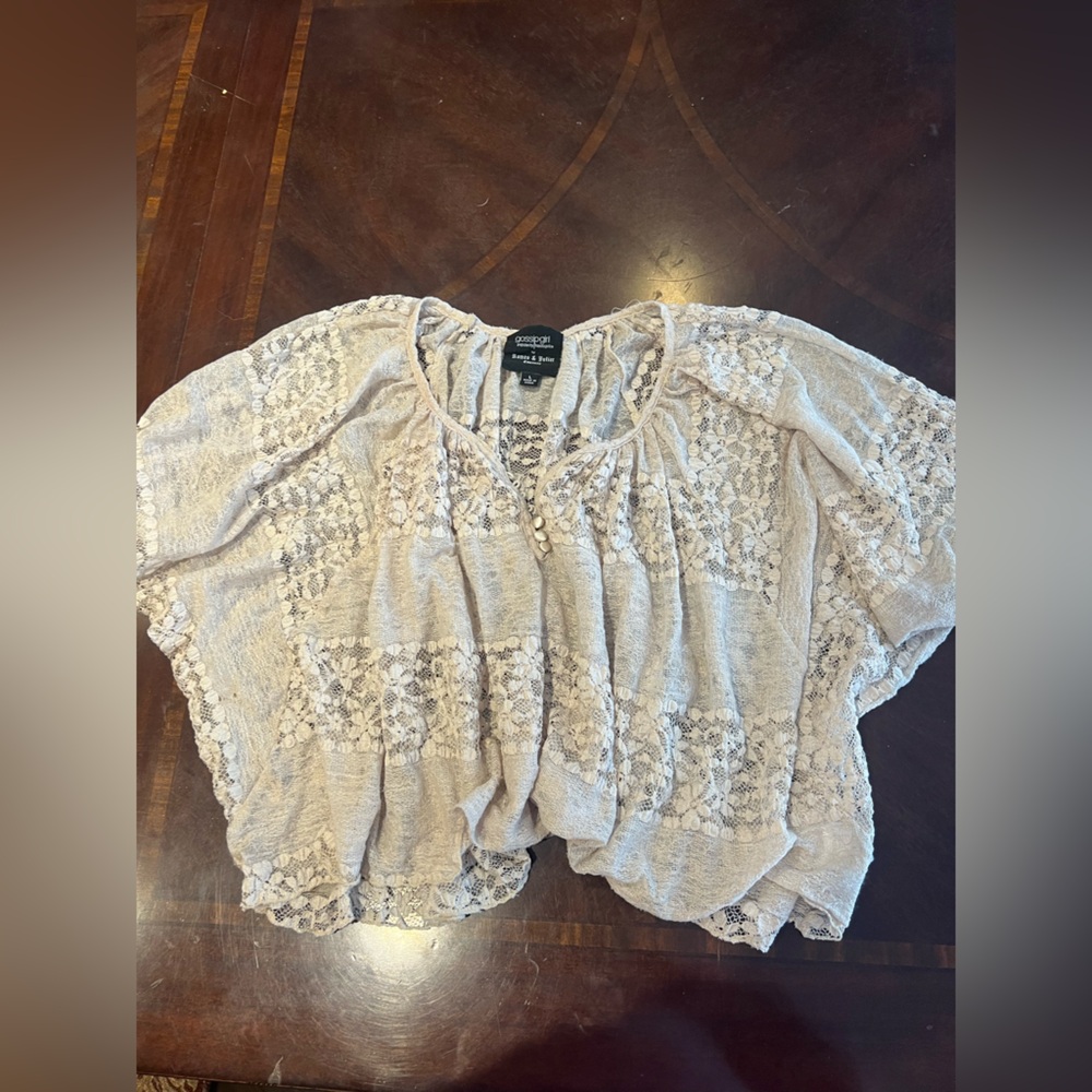 Gossip Girl Cream Lace Top